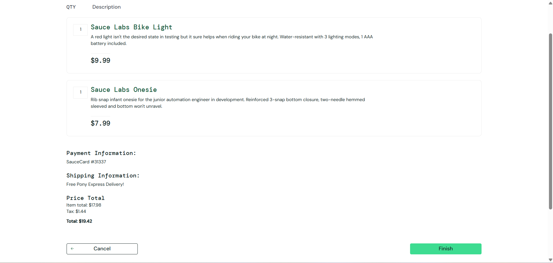 SauceDemo注文サマリー 合計金額確認 Playwright自動テスト